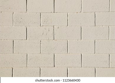 White Washed Breeze Block Wall.