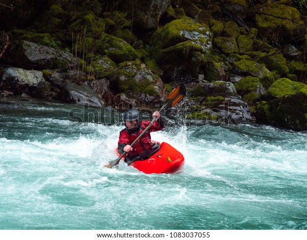 White water kayaking on the Smith River in\
northern California