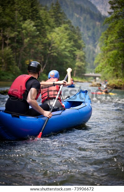 White Water Rafting Stock Photo (Edit Now) 73906672