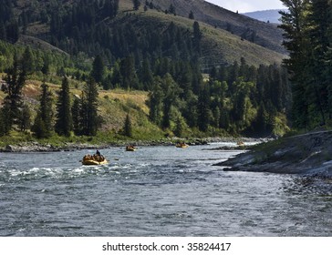 White Water Rafting The Snake River Near Alpine, Wyoming