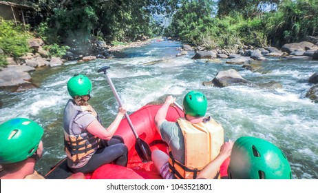 White Water Rafting With A Team Of Green Helmets In Thailand
