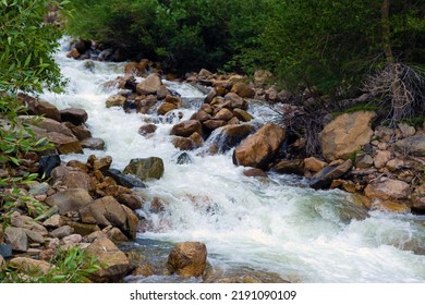 White Water Rushing Through Granite - Shutterstock ID 2191090109