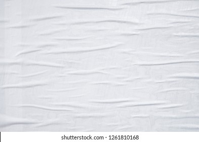 White Waved Wrinkled Weathered Poster Texture Wall