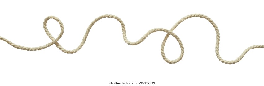 White Wavy Rope Isolated On White