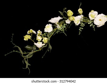 White Wedding Artificial Flower Garland Cutout