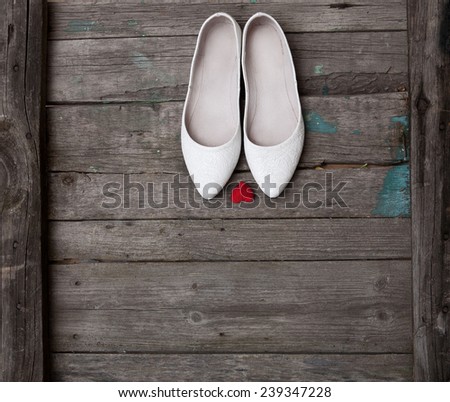 Similar – Image, Stock Photo Ladies pumps on wooden boards