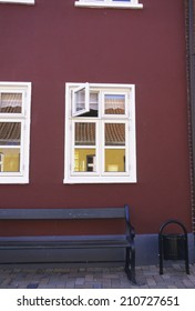 White Window And Red Wall