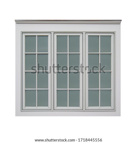 White windows isolated on white background