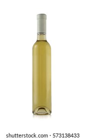 White wine bottle with no trademarks on white background