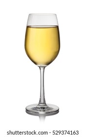 White Wine Glass Isolated On A White Background