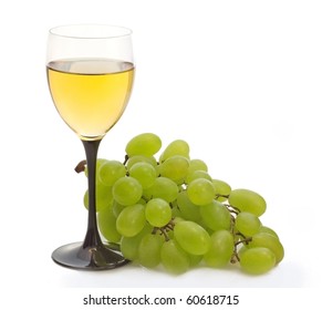 White wine and grape