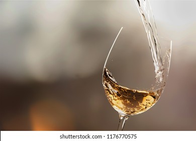 White Wine Splash Isolated On Background