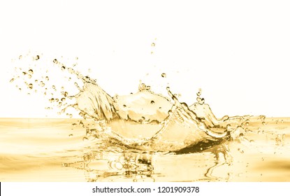 White Wine Splashing On White Background