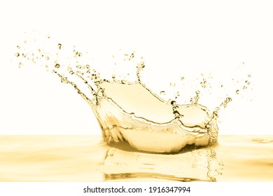 White Wine Splashing On White Background