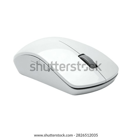 White Wireless Computer Mouse Isolated on White Background