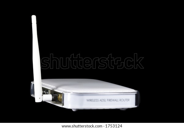 White Wireless Wlan Adsl Modem Firewall Stock Photo Edit Now