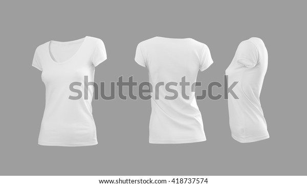 white womans tshirt