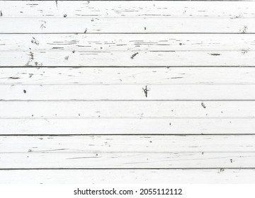 white wood background. White wooden table backdrop. White boards next to each other. - Shutterstock ID 2055112112