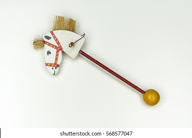 wooden horse toy stick