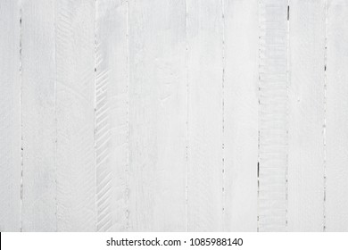 White Wood Texture Background Flat Lay