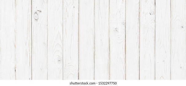 white wood texture background, wide wooden plank panel pattern - Shutterstock ID 1532297750