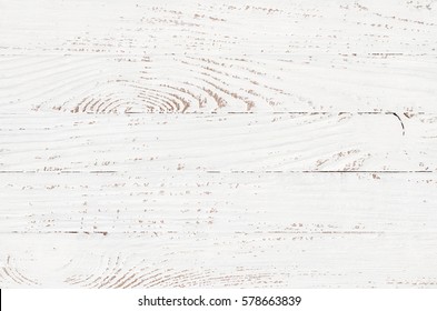 White Wood Texture Background, Wooden Table Top View