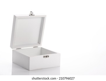 White Wooden Box Used Product Packaging