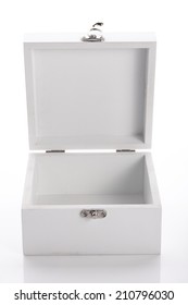 White Wooden Box Used Product Packaging