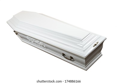  White Wooden Coffin