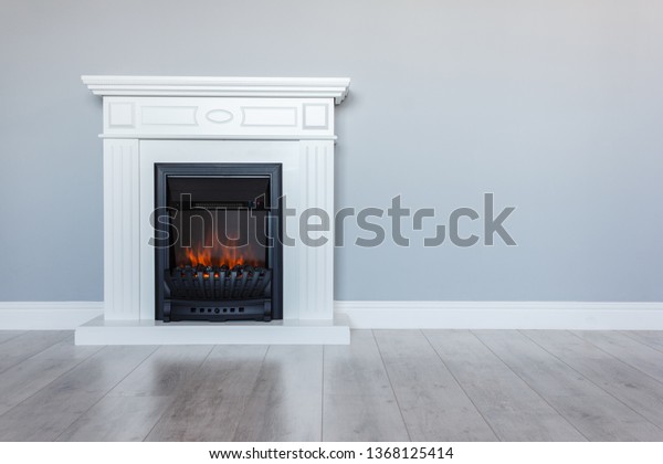 White Wooden Decorative Electric Fireplace Beautiful Royalty