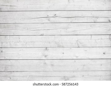 White wooden planks, tabletop, floor surface or wall.