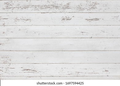 White wooden planks texture. Shabby chic background. Washed wood texture.