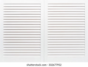 White wooden shutters closeup. May use as background