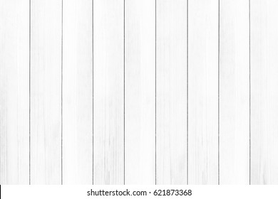 White Wooden Wall Background.