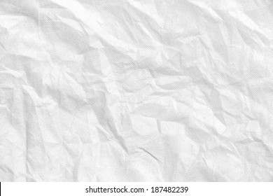 White Wrinkled Fabric