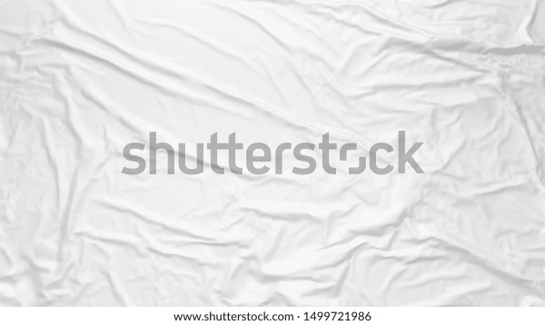 White Wrinkled Fabric Texture Paste Poster Stock Photo (Edit Now