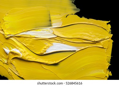 white and yellow oil paint brush strokes texture background