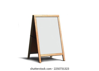 Whiteboard menu display stand over white   - Shutterstock ID 2250731323