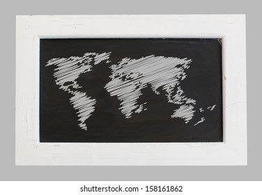 Whiteboard and worldmap