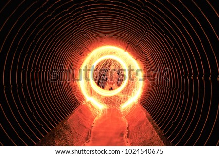 Similar – Foto Bild Feuer Werk Nachthimmel