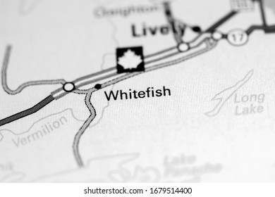 Whitefish. Canada On A Map