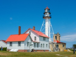 Whitefish Point Light, Michigan (1861), Associated With The Loss Of The SS Edmund Fitzgerald With 29 Souls In 1975 In Sight Of This Light