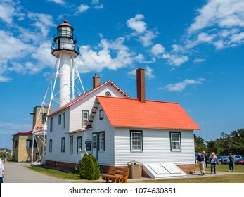 Whitefish Point Light, Michigan (1861), Associated With The Loss Of The SS Edmund Fitzgerald With 29 Souls In 1975 In Sight Of This Light