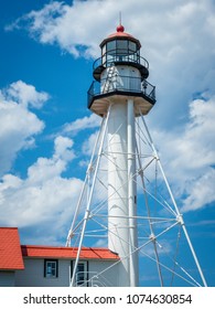 Whitefish Point Light, Michigan (1861), Associated With The Loss Of The SS Edmund Fitzgerald With 29 Souls In 1975 In Sight Of This Light