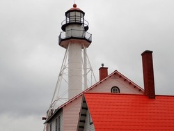 Whitefish Point Light House In Michigan