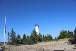 Whitefish Point Light House Off Lake Superior