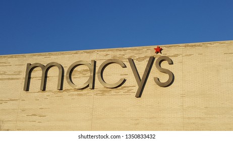 WHITEHALL, PENNSYLVANIA, US - March 23, 2019: Macy's Stores Like This One At The Lehigh Valley Mall In Pennsylvania Saw Struggles In 2018 But Expect A Turnaround Soon.