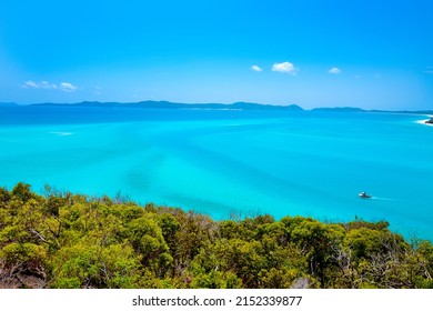 Whitehaven Beach Is On Whitsunday Island. The Beach Is Known For Its Crystal White Silica Sands And Turquoise Colored Waters. Autralia, Dec 2019