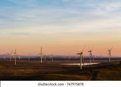 Whitelee Windfarm, Eaglesham At Sunset