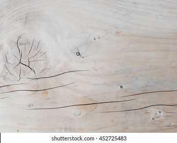 Whitewash Wood Plank With Cracks Background